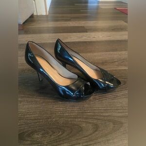 Elegant Black Peep-Toe Heels